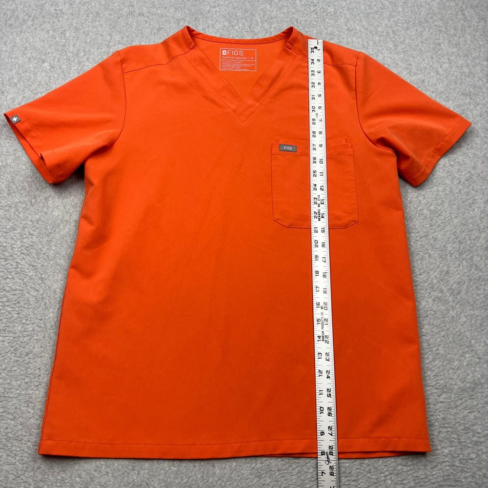 FIGS Scrub Set Mens Medium Orange Tansen Jogger Pants + Leon V-Neck Top 2pc Lot - Picture 13 of 16